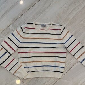 MELI Multicolor Striped Lightweight Sweater